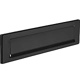 GedoTec Moderne Briefklappe Briefeinwurf-Klappe Messing für die Zeitung & Tagespost