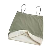 QDLTGBD Ropa Interior Térmica Mujer El Ajuste Delgado De Las Mujeres Estilo Básico De Estilo De Espagua De Un Hombro Camisola Corta Camisola Corta -Verde-Talla Única