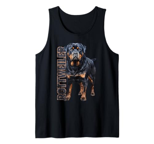 Rottweiler - Estampado desgastado de acuarela Camiseta sin Mangas