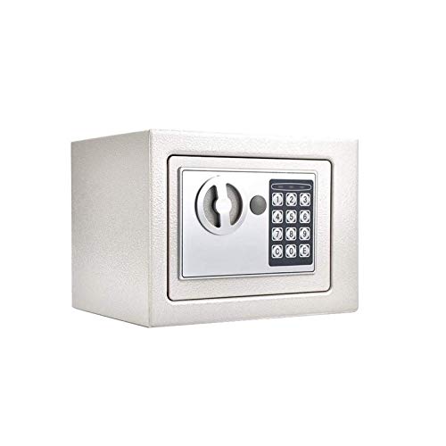 AYCDL Caja De Seguridad Digital Electrónica Ignífuga para Pared, Ideal para Casa, Oficina, Hotel, Color Blanco,White
