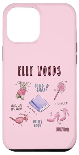 iPhone 15 Pro Max Legally Blonde Elle Woods Iconic Quotes Sketches Logo Case