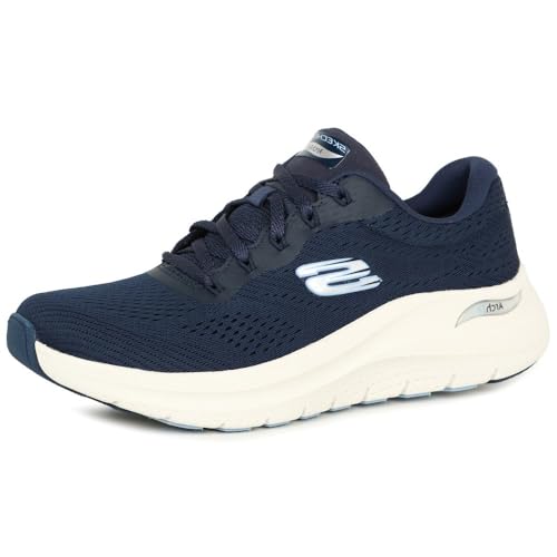 Skechers Dames Arch Fit 2.0 Big League Sneaker, marineblauw, 38.5 EU