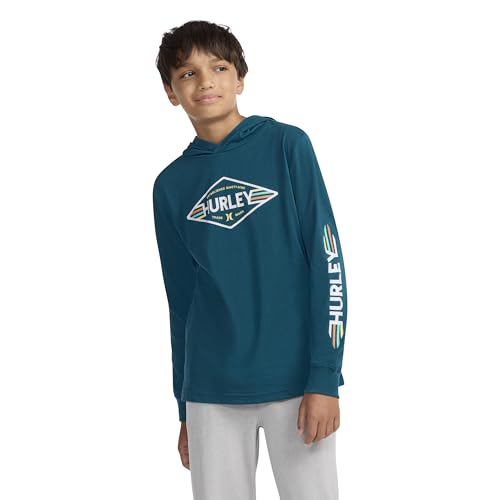 Hurley Boys' Long Sleeve Hooded Graphic T-Shirt3