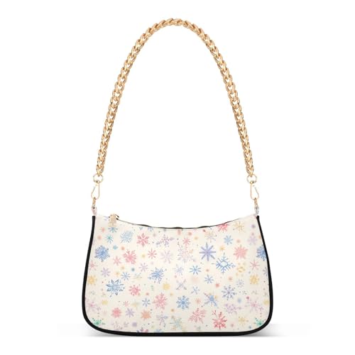 Sac à main à bandoulière tendance mode flocons multicolores femme GuoChe