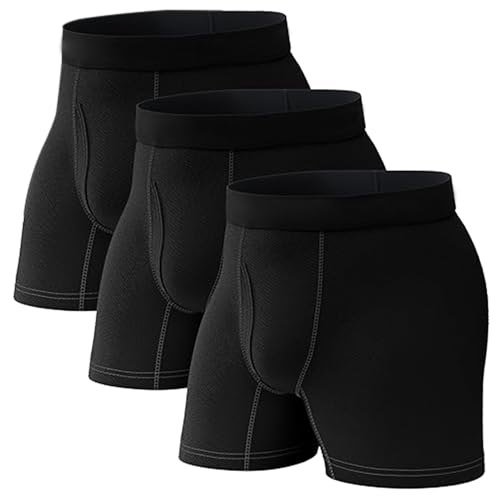 Men's Cotton Underwear Pack (3 Pack), Boxer Trunks Pack for Men