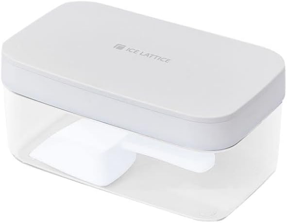 Warm Wood Bandeja para cubitos de hielo con tapa y cubo de fácil liberación. Varios cubitos de hielo con forma de bloques de construcción, silicona