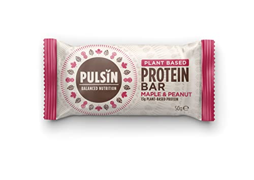Pulsin - Maple and Peanut Vegan Protein Bars - 18 x 50g - 14.1g Protein ...