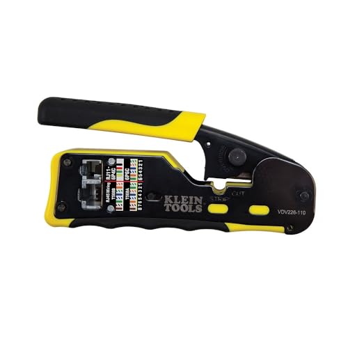 Klein Tools VDV226-110 Ratcheting Modular Data Cable Crimper...