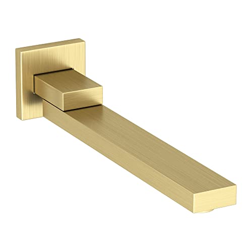 AYIVG Bathroom Brass Foldable Brushed Gold Wall Mounted Bathtub Faucet Shower System Set