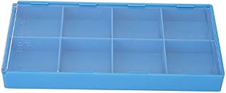 DAUERHAFT Plastic Watch Parts Storage Box, 8 Grids and 18 Grids Blue Watch Parts Organizer, for Storing Small Parts for Watches(8 grids)