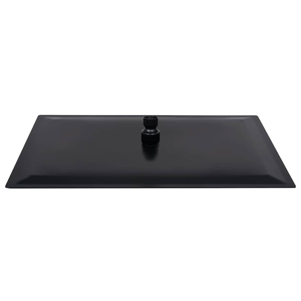 Ducha de lluvia de acero inoxidable 40 x 30 cm, rectangular, color negro, alcachofa de ducha de lluvia, ducha de ducha, ducha, ducha, baño, sanitario, 192 boquillas, montaje en pared o techo