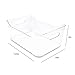 Isaac Jacobs 2-Pack Large Clear Storage Bins (13.5” x 10” x 6”) w/Handles, Plastic Box Set, Home, Office, Fridge, Freezer, Kitchen, Pantry Organization Container, BPA-Free/Food Safe (Large, 2 Pack)