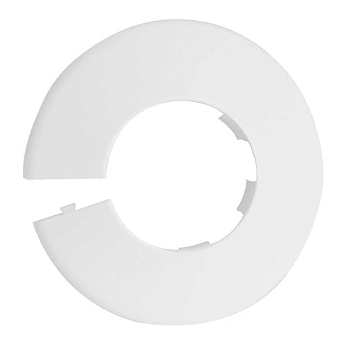 2 X Pipe Cover/Shroud WHITE Waste Pipe 42mm 11/2 Sink / Bath Plastic Rosette