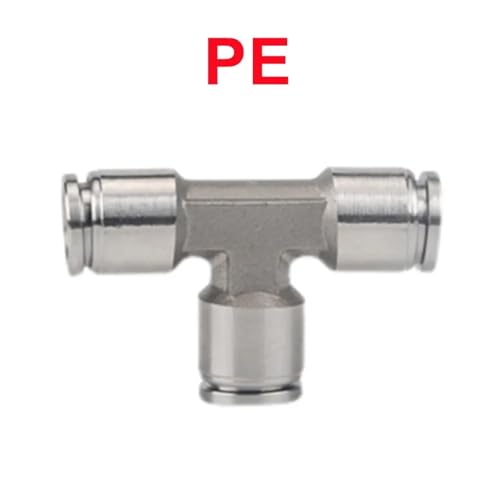 Conector rápido neumático de 12mm, acoplamiento push in de acero inoxidable anticorrosión 3