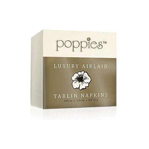 Thali Outlet - 50 x White Tablin Airlaid Paper Napkins 40cm Serviettes Cover