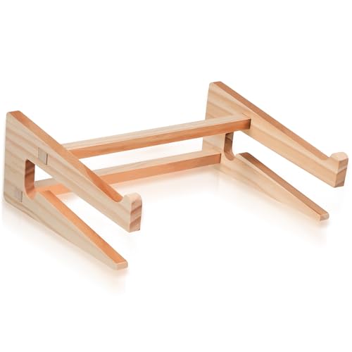 Soporte de madera para laptop y tablet Angoily portátil miniatura 1