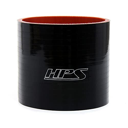 HPS 4.25" ID, 3" Length, Silicone Coupler Hose, High Temp 4-Ply Reinforced, 65 Psi Max. Pressure, 350F Max. Temperature, SC-8540-BLK, Silicone, Black