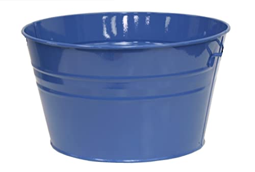Houston International 6085E B 13.5-Inch Steel Planter/Tub, Blue #TOP1