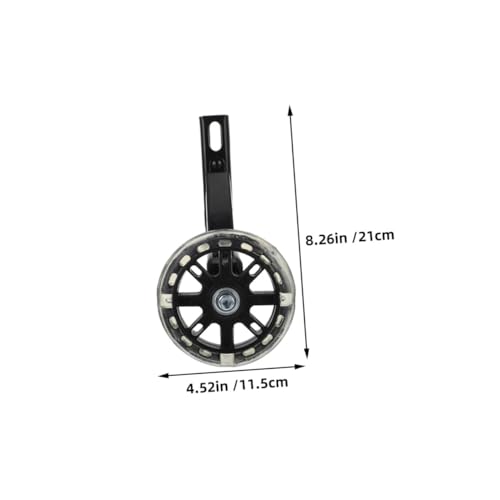 2 pares de ruedas de entrenamiento para bicicleta con protectores laterales, estabilizadores resistentes y silenciosos para soporte de equilibrio, ruedas auxiliares resistentes para bicicleta, realce de seguridad que brilla en la oscuridad miniatura 2