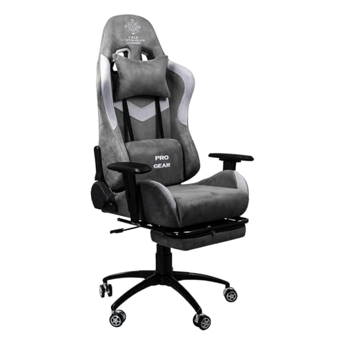 Image of Casa Copenhagen Designed in Denmark,High-Back Italian Leather Gaming Ergonomic Chair with Advanced Mechanism & Electric Back Massager, Memory Foam Seating & Multi Function Arm-Rest -Ash Grey