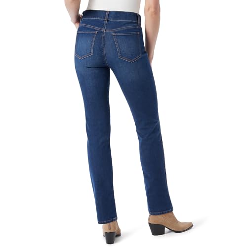 Image of Gloria Vanderbilt Womens Shape Effect Pull on High Rise Straight Leg Jean Standard