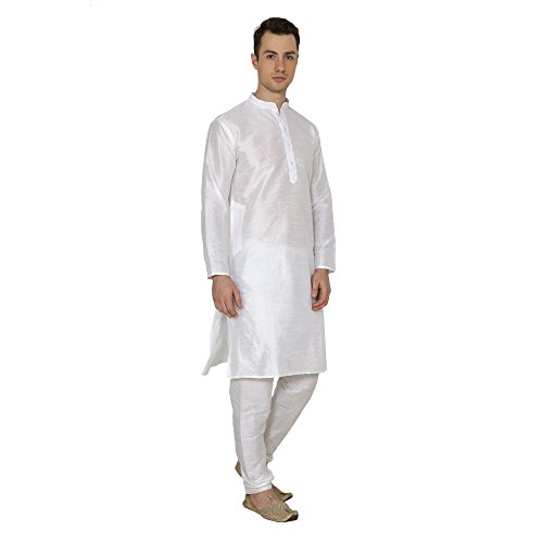 Image of Royal Kurta Men's Cotton Silk Plain Solid Long Only Kurta