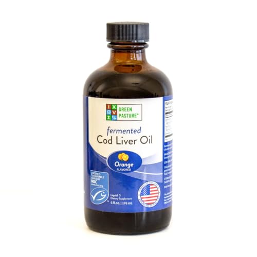 Green Pasture - Fermented Cod Liver Oil Liquid - 6 fl. oz. - Orange