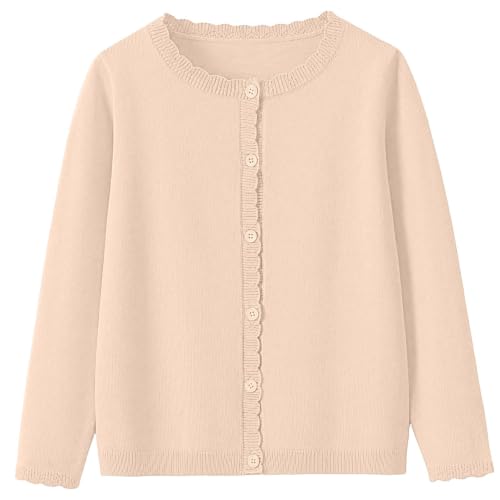 Girls Cardigan Sweater Ruffle Trim Button Knit Girls Cardigan Sweater - image 5