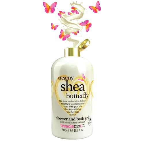Treacle Moon Creamy Shea Butterfly Shower & Bath Gel (500ml) with Bath Washcloth (Unscented), 250 ml (Pack of 2) - Image 3