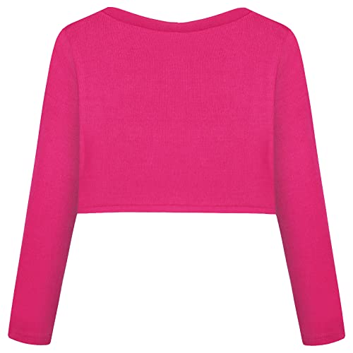 Bonny Billy Girls' Long Sleeve Knit Bolero Cardigans Jacket Cover Up Sweater