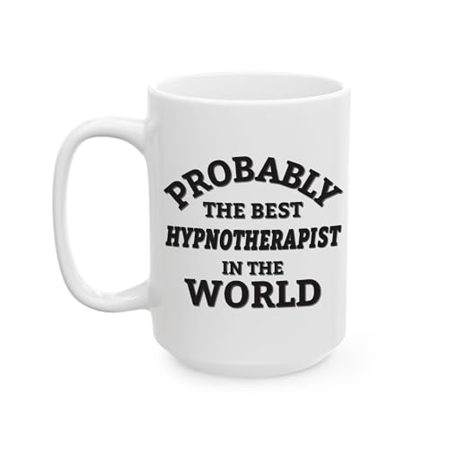 DesiDD Probably The Best Hypnotherapist In The World Mug - 15oz Funny Coffee Cup for Coworker Staff...