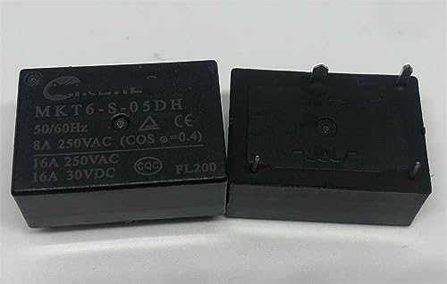 Relais MKT6-S-05DH 4 broches 16A 5V pour circuit imprimé