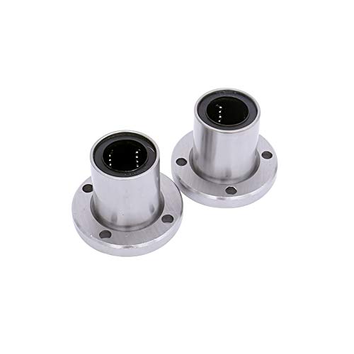FKG LMF20UU Round Flange Linear Motion Bushing Ball Bearing 20X32X42mm, Set of 2
