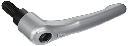 Image of Kipp 06460-3103X20 Zinc Adjustable Handle with M10 External Thread, Modern Design Style, Steel Components, Metric, Silver Metallic Powder-Coated Finish, Size 3, 20 mm Screw Length