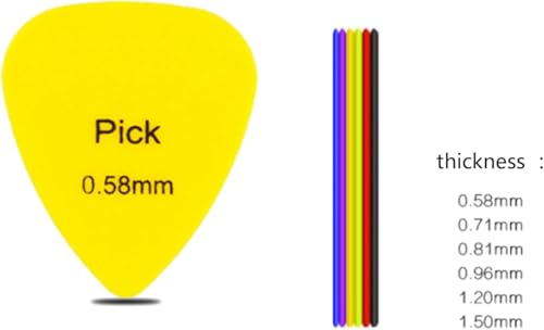 Image of 24 Pcs guitar picks for acoustic guitar & Electric Guitar Pick with 6 Thickness Levels and Clear Storage Box Perfect for Beginners & Professionals Plectrum Guitar Pick for Guitar Ukulele Pick