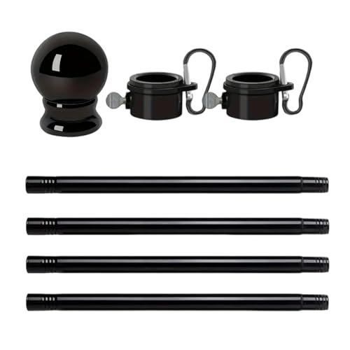 Pennone Bandiera per Esterno Casa,Con Anelli Girevole a 360 Gradi In Acciaio Inox 180 Centimetri,Asta Bandiera In Acciaio Inox Casa | Per Garage Giardino Terrazza Giardino Separazione Tetto Parete