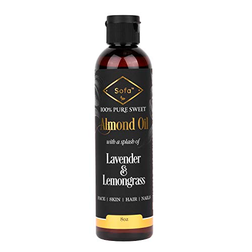 Sofa Sweet Almond Oil for Skin | Body Oil Blend w/Lavender & Lemongrass