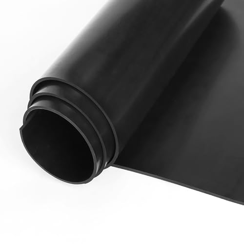 Image of WochiTV Black Solid Rubber Strips Rolls, 36 inch Wide x 1 /8 inch Thick x 120 inch Long Neoprene Rubber Sheets Perfect for DIY Gasket Material, Sealing, Liner, Shield, Padding, Mat