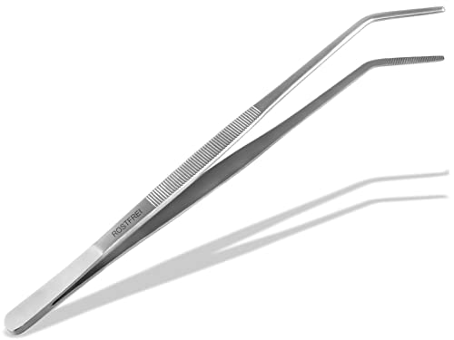 Produktbild von Aquarium Pinzette Gerade 10,5-60 Cm Edelstahl - Pflanzenpinzette, Futterpinzette, 1:2 Zahnung