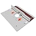 QNJSCYDB Aluminum Alloy Rotary Table Insertion Plate Wood milling Flipping Board with Tenoning Fence Electric Carving Auxiliary Tools(Red Router Lift)