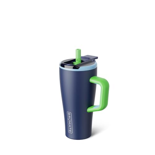 Image of BruMate Era Flip 20oz Kids Tumbler with Covered Flip Down Straw | 100% Leakproof Insulated Kids Cup | Made of Stainless Steel | Cup Holder Friendly | 20oz (Neutron)