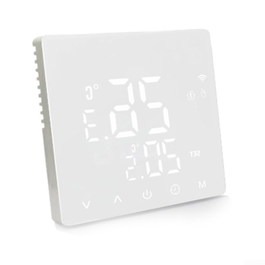 Intelligenter WiFi Thermostat, Programmierbarer Thermostat mit LCD Bildschirm kompatibel für Tuya Smart Home für Fußbodenheizung Gasheizkessel(W Water Heating)