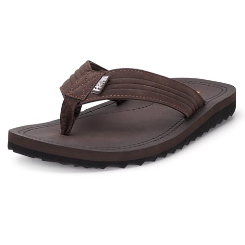 MALIDA Mens Cushion Thong Sandals Beach Flip Flops Outdoor Slippers