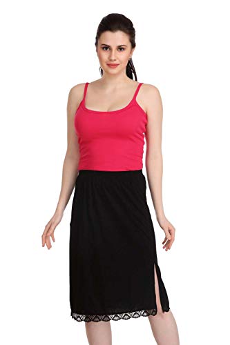 Image of Splash Cotton Rich Regular Skirt Slip for Women - Knee Length