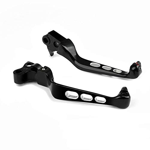 Manetas Freno Embrague Set Edge Cut Compatible para Harley Davidson Dyna Street Bob 06-17 Negro