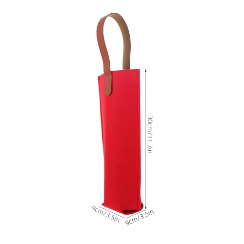 Bolsa de fieltro roja para vino Holibanna: evita roturas y ruidos al transportar botellas 2