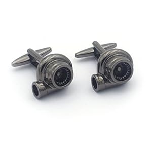 3D Gun Zwart Mini Turbo Manchetknopen