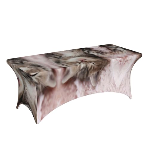 Nappe de table extensible chat endormi fête et banquet