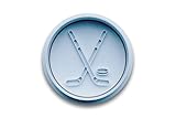 Eishockey Schläger Keksausstecher 2-teilig – Schwarz – Gekreuzte Schläger – Ausstechform mit Prägung – PLA 3D-Druck – Keksform für Hockeyspieler, Fans & Vereine