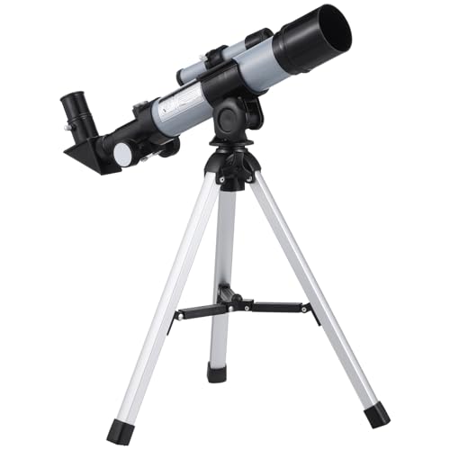 Telescopio Astronomico Ragazzo Per Guardare Le Stelle Telescopi Rifrattori Spazio Scopo Spotting Guardia Abs alto argento